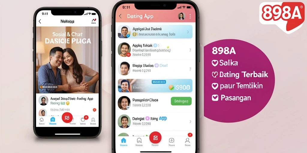 Tampilan antarmuka yang bersih dan menarik dalam aplikasi Dating App.