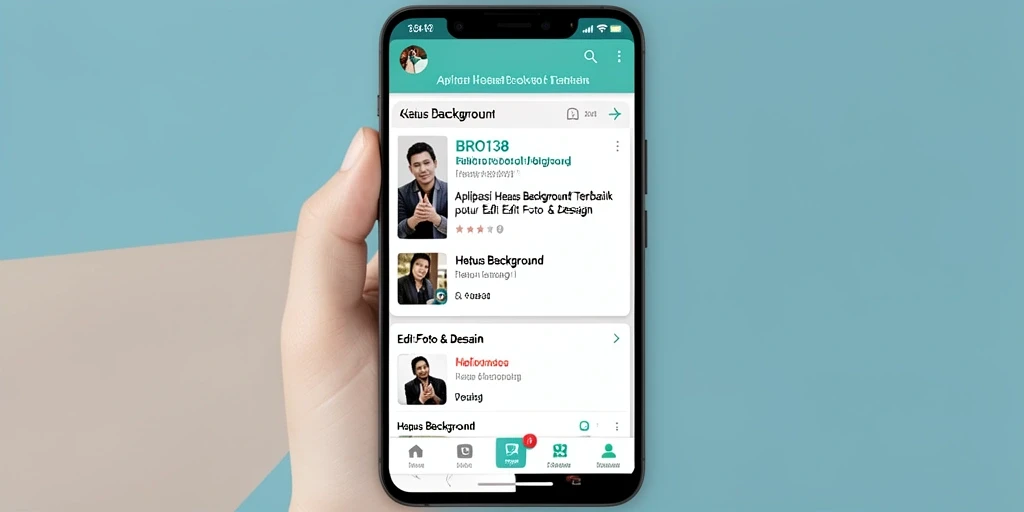 Antarmuka pengguna aplikasi Hapus Background BRO138 yang intuitif.