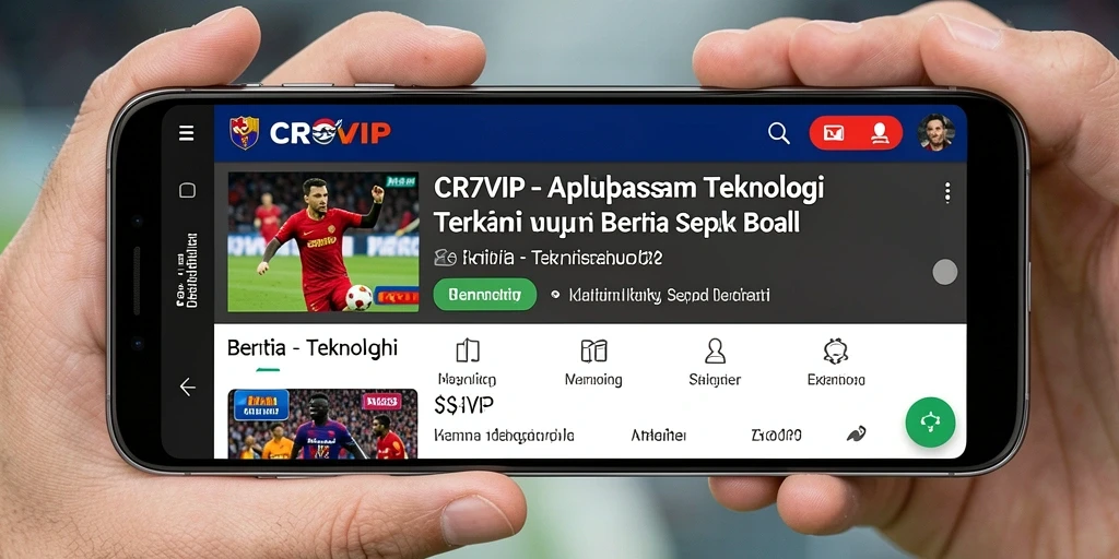 Tampilan antarmuka CR7VIP yang modern dan informatif.