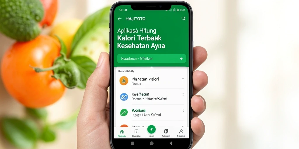 Tampilan antarmuka HAJITOTO yang ramah pengguna untuk menghitung kalori.
