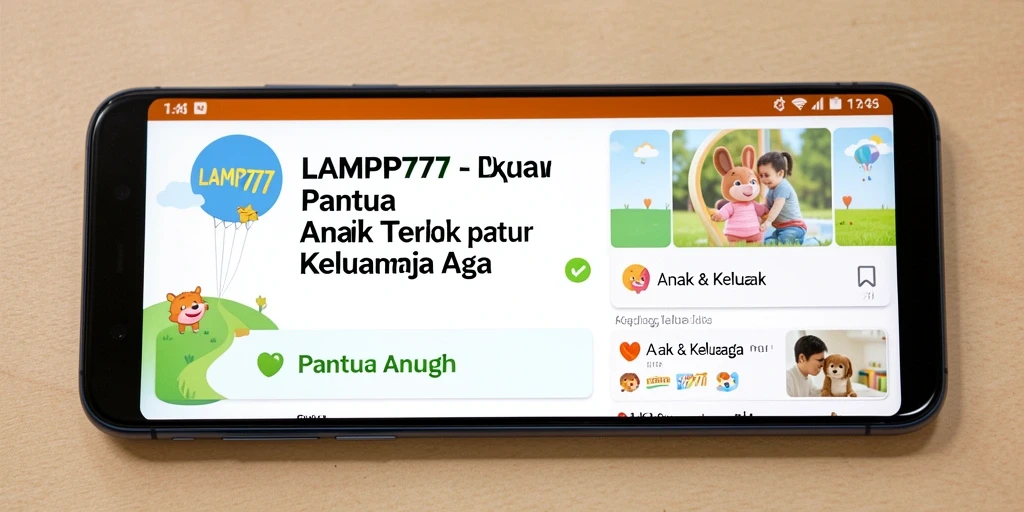 Antarmuka LAMPU777 yang ramah pengguna untuk memantau anak.