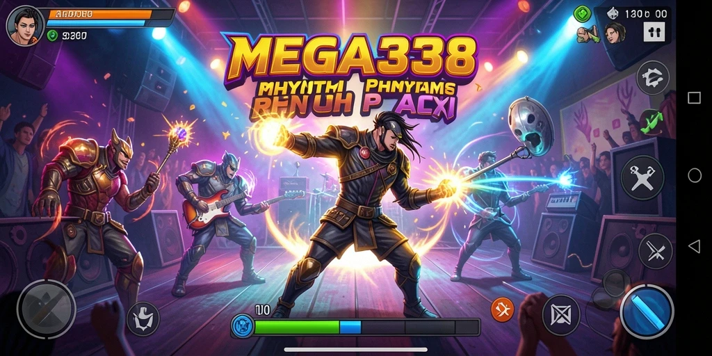 Tampilan antarmuka MEGA338 yang menarik dan interaktif.