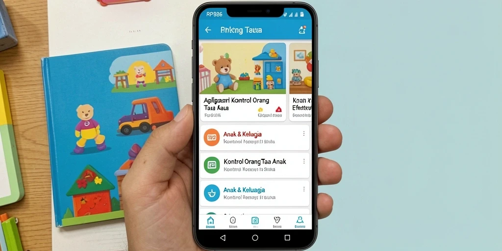Antarmuka aplikasi RP886 yang intuitif untuk kontrol orang tua.