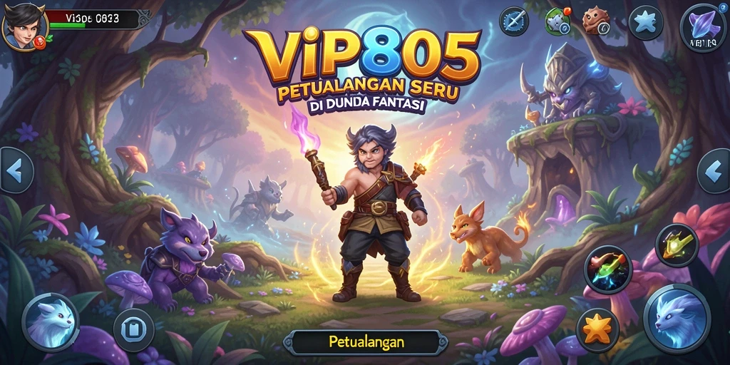 Tampilan antarmuka dalam game Petualangan VIP805 yang menakjubkan.
