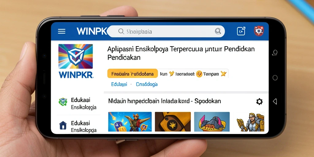 Tampilan intuitif aplikasi ensiklopedia WINPKR yang modern.